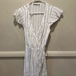 Abercrombie & Fitch White Cream Buttoned Midi Sundress